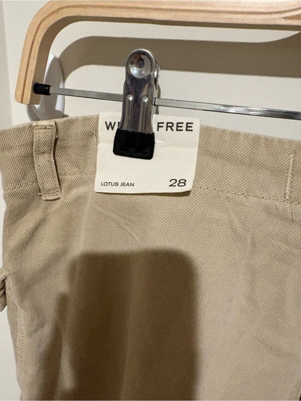 Free People We The Free Lotus Balloon Jeans 28 Neutral NWT